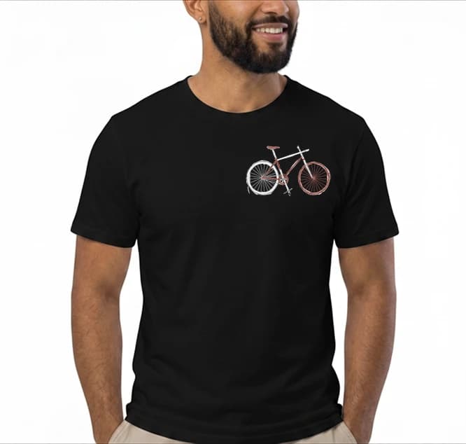 minimalist bike design fahrrad t shirt rennrad gravel mtb radfahrer shirt geschenk fr fahrradfahrer cycling sport outdoor freizeit t shirt black