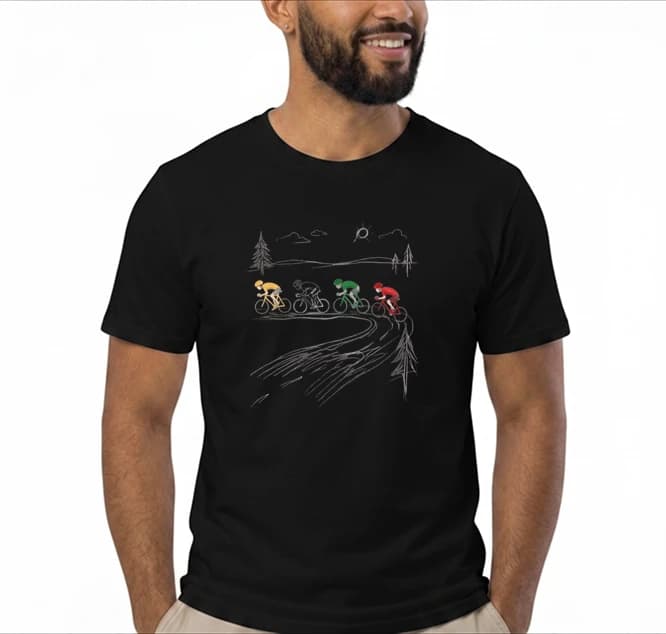 radsportteam t shirt vintage radfahren shirt rennrad gruppe design t shirt black